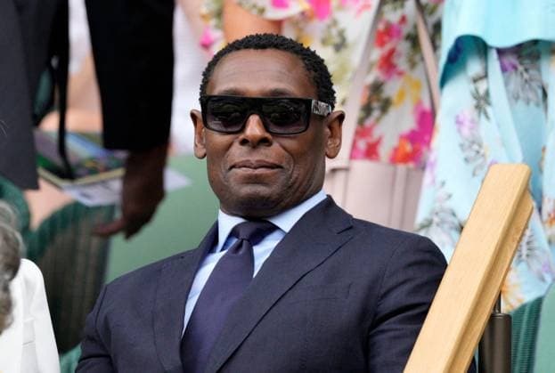 Mandatory Credit: Photo by Dave Shopland Shutterstock (14003750c) David Harewood in the Royal Box on Centre Court Wimbledon Tennis Championships, Day 8, The All England Lawn Tennis and Croquet Club, London, UK - 10 Jul 2023 Wimbledon Tennis Championships, Day 8, The All England Lawn Tennis and Croquet Club, London, UK - 10 Jul 2023  Copyright: xDavexShopland Shutterstockx 14003750c