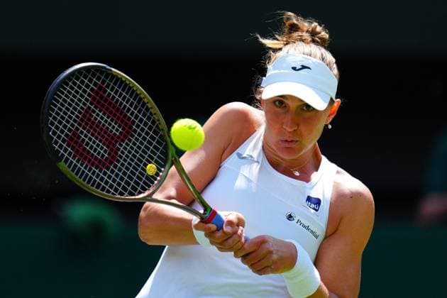 Mandatory Credit: Photo by Javier Garcia Shutterstock (14003748aa) Beatriz Haddad Maia during her fourth round match Wimbledon Tennis Championships, Day 8, The All England Lawn Tennis and Croquet Club, London, UK - 10 Jul 2023 Wimbledon Tennis Championships, Day 8, The All England Lawn Tennis and Croquet Club, London, UK - 10 Jul 2023  Copyright: xJavierxGarcia Shutterstockx 14003748aa