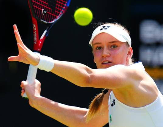 Mandatory Credit: Photo by Javier Garcia Shutterstock (14003748ak) Elena Rybakina during her fourth round match Wimbledon Tennis Championships, Day 8, The All England Lawn Tennis and Croquet Club, London, UK - 10 Jul 2023 Wimbledon Tennis Championships, Day 8, The All England Lawn Tennis and Croquet Club, London, UK - 10 Jul 2023  Copyright: xJavierxGarcia Shutterstockx 14003748ak