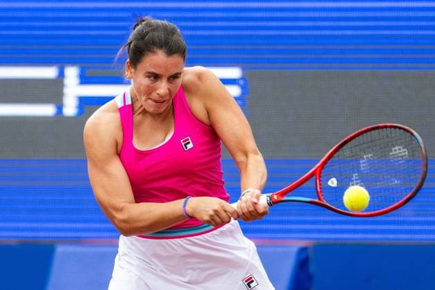 230710 Emma Navarro, USA, during day 1 of the WTA Nordea Open on July 10, 2023 in Bastad, Sweden  Copyright: MATHILDAxAHLBERG BB230710MA053