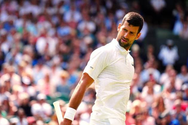 Mandatory Credit: Photo by Javier Garcia Shutterstock (14003748cl) Novak Djokovic during his fourth round match Wimbledon Tennis Championships, Day 8, The All England Lawn Tennis and Croquet Club, London, UK - 10 Jul 2023 Wimbledon Tennis Championships, Day 8, The All England Lawn Tennis and Croquet Club, London, UK - 10 Jul 2023  Copyright: xJavierxGarcia Shutterstockx 14003748cl