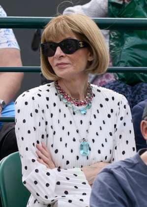 at the 2023 Wimbledon Championships Anna Wintour watching Mirra Andreeva as she play her shot against opponent Madison Keys (USA) on court 2 during 4th round match on Day 8 at the 2023 Wimbledon Championships at the All England Club, London, UK, 10 July 2023, Credit:Peter van den Berg Avalon United Kingdom, England, London, All England Lawn Tennis and Croquet Club  Copyright: xPeterxvanxdenxBergx xAvalonx 0788323676