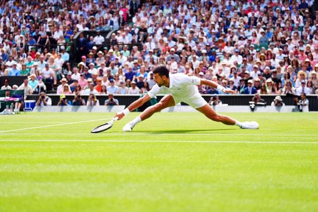Mandatory Credit: Photo by Javier Garcia Shutterstock (14003748es) Novak Djokovic during his fourth round match Wimbledon Tennis Championships, Day 8, The All England Lawn Tennis and Croquet Club, London, UK - 10 Jul 2023 Wimbledon Tennis Championships, Day 8, The All England Lawn Tennis and Croquet Club, London, UK - 10 Jul 2023  Copyright: xJavierxGarcia Shutterstockx 14003748es