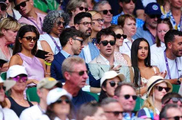 Mandatory Credit: Photo by Javier Garcia Shutterstock (14003748fa) Francisca Gomes, Pierre Gasly, Charles Leclerc and Alexandra Saint Mleux Wimbledon Tennis Championships, Day 8, The All England Lawn Tennis and Croquet Club, London, UK - 10 Jul 2023 Wimbledon Tennis Championships, Day 8, The All England Lawn Tennis and Croquet Club, London, UK - 10 Jul 2023 Copyright: xJavierxGarcia Shutterstockx 14003748fa