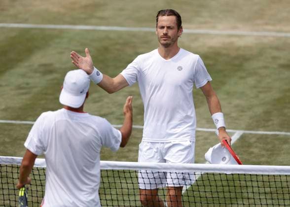 Neal Skupski, Wesley Koolhof, Mens Doubles Tennis Wimbledon 2023 Grand Slam ITF ATP WTA AELTC London Great Britain 10 July 2023 Copyright: xJuergenxHasenkopfx