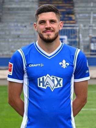 10 07 2023, xjhx, football 1 Bundesliga, SV Darmstadt 98 photo appointment season 2023 24 1 BL porträttermin 2023 2024 emspor, v l Emir Karic SV Darmstadt 98 1 BL, porträttermin 2023 2024 DFL DFB REGULATIONS PROHIBIT ANY USE OF PHOTOGRAPHS as IMAGE SEQUENCES and or QUASI VIDEO Darmstadt