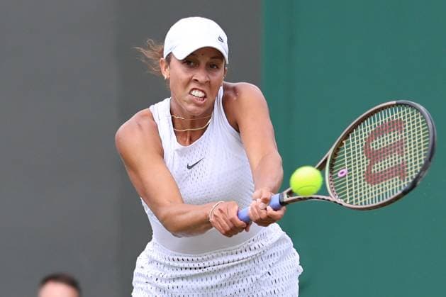 TENNIS - Wimbledon 2023 LONDON,ENGLAND,10.JUL.23 - TENNIS - WTA, Tennis Damen Tour, Wimbledon, Grand Slam. Image shows Madison Keys (USA).  GEPAxpictures xAlanxGrieves