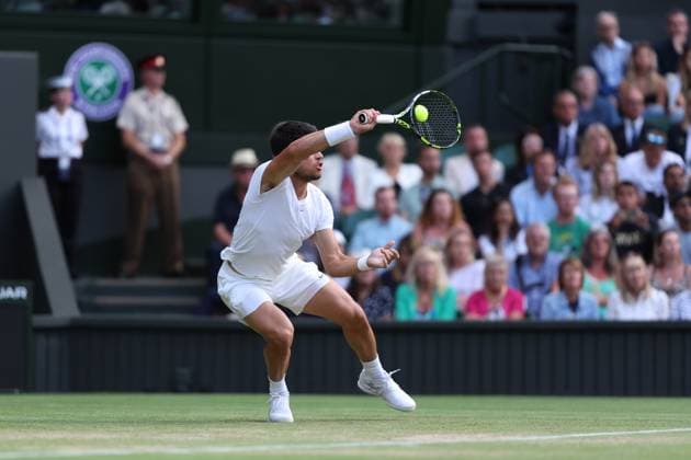 Carlos Alcaraz TENNIS : Wimbledon 2023 - 10 07 2023 AntoineCouvercelle Panoramic  