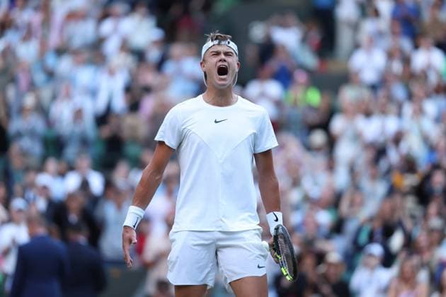 Holger Rune TENNIS : Wimbledon 2023 - 10 07 2023 AntoineCouvercelle Panoramic  
