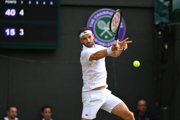 Wimbledon Championships Day 8 Grigor Dimitrov (BUL) plays his fourth round match at the 2023 Wimbledon Championships at the AELTC in London, UK on July 10, 2023. Photo by Corinne Dubreuil ABACAPRESS.COM London United Kingdom  Copyright: xDubreuilxCorinne ABACAx 860224_112 DubreuilxCorinne ABACAx 0263308153st