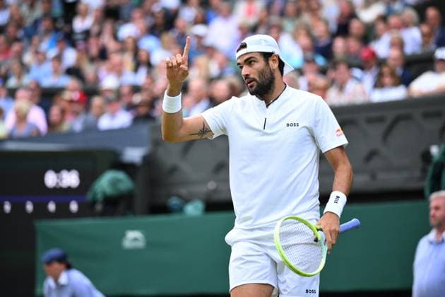 Wimbledon Championships Day 8 Matteo Berrettini (ITA) plays his fourth round match at the 2023 Wimbledon Championships at the AELTC in London, UK on July 10, 2023. Photo by Corinne Dubreuil ABACAPRESS.COM London United Kingdom  Copyright: xDubreuilxCorinne ABACAx 860224_127 DubreuilxCorinne ABACAx 0263308293st