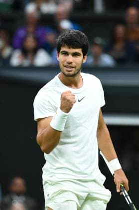 Wimbledon Championships Day 8 Carlos Alcaraz (ESP) plays his fourth round match at the 2023 Wimbledon Championships at the AELTC in London, UK on July 10, 2023. Photo by Corinne Dubreuil ABACAPRESS.COM London United Kingdom  Copyright: xDubreuilxCorinne ABACAx 860224_164 DubreuilxCorinne ABACAx 0263308565st