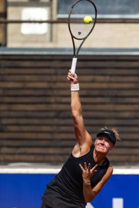 230711 Kajsa Rinaldo Persson, Sweden, on day 2 of the WTA Nordea Open on July 11, 2023 in Bastad, Sweden  Copyright: MATHILDAxAHLBERG BB230711MA005