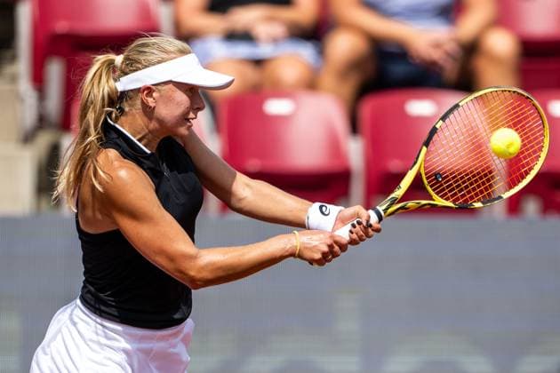 230711 Lisa Zaar, Sweden, on day 2 of the WTA Nordea Open on July 11, 2023 in Bastad, Sweden  Copyright: MATHILDAxAHLBERG BB230711MA018