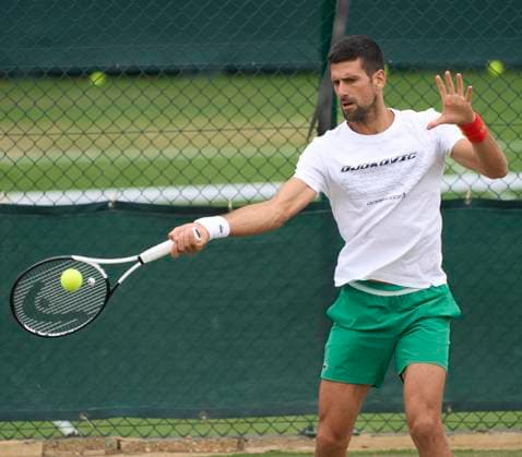 Tennis, Wimbledon, Novak Djokovic Training