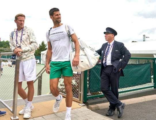 2023 Wimbledon Championships Novak Djokovic (SRB) arrives at the practice court at Aorangi Park on Day 9 at the 2023 Wimbledon Championships at the All England Club, London, UK, 11 July 2023, Credit:Peter van den Berg Avalon United Kingdom, England, London, All England Lawn Tennis and Croquet Club  Copyright: xPeterxvanxdenxBergx xAvalonx 0788516283
