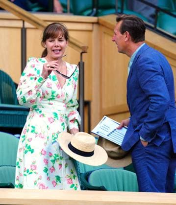Mandatory Credit: Photo by Javier Garcia Shutterstock (14003753k) Darcey Bussell and Angus Forbes in the Royal Box on Centre Court Wimbledon Tennis Championships, Day 9, The All England Lawn Tennis and Croquet Club, London, UK - 11 Jul 2023 Wimbledon Tennis Championships, Day 9, The All England Lawn Tennis and Croquet Club, London, UK - 11 Jul 2023  Copyright: xJavierxGarcia Shutterstockx 14003753k