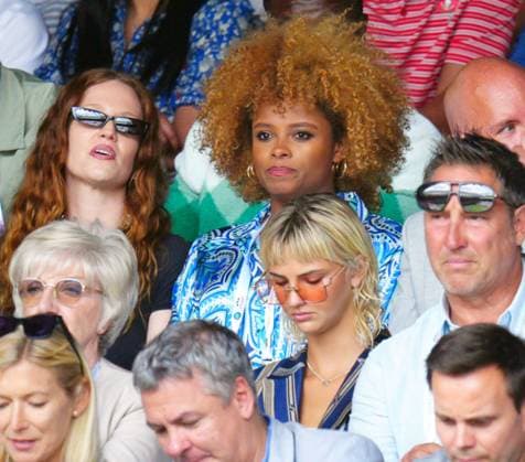 Mandatory Credit: Photo by Javier Garcia Shutterstock (14003753ap) Fleur East watching the action on Centre Court Wimbledon Tennis Championships, Day 9, The All England Lawn Tennis and Croquet Club, London, UK - 11 Jul 2023 Wimbledon Tennis Championships, Day 9, The All England Lawn Tennis and Croquet Club, London, UK - 11 Jul 2023  Copyright: xJavierxGarcia Shutterstockx 14003753ap