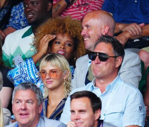 Mandatory Credit: Photo by Javier Garcia Shutterstock (14003753az) Fleur East and Tom Allen watching the action on Centre Court Wimbledon Tennis Championships, Day 9, The All England Lawn Tennis and Croquet Club, London, UK - 11 Jul 2023 Wimbledon Tennis Championships, Day 9, The All England Lawn Tennis and Croquet Club, London, UK - 11 Jul 2023  Copyright: xJavierxGarcia Shutterstockx 14003753az