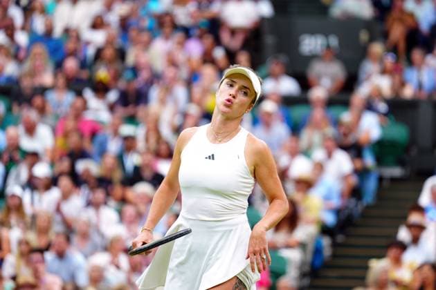 Mandatory Credit: Photo by Javier Garcia Shutterstock (14003753de) Elina Svitolina during her quarter final match Wimbledon Tennis Championships, Day 9, The All England Lawn Tennis and Croquet Club, London, UK - 11 Jul 2023 Wimbledon Tennis Championships, Day 9, The All England Lawn Tennis and Croquet Club, London, UK - 11 Jul 2023  Copyright: xJavierxGarcia Shutterstockx 14003753de