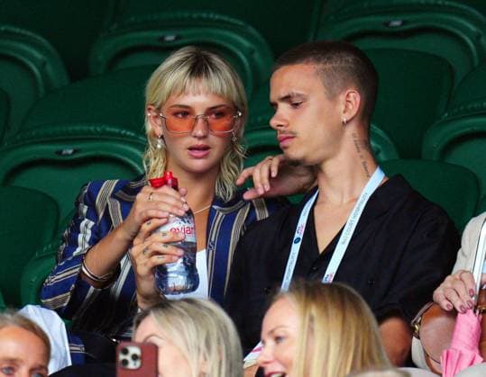Mandatory Credit: Photo by Javier Garcia Shutterstock (14003753fy) Mia Regan and Romeo Beckham watching the action on Centre Court Wimbledon Tennis Championships, Day 9, The All England Lawn Tennis and Croquet Club, London, UK - 11 Jul 2023 Wimbledon Tennis Championships, Day 9, The All England Lawn Tennis and Croquet Club, London, UK - 11 Jul 2023  Copyright: xJavierxGarcia Shutterstockx 14003753fy