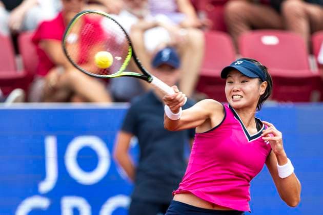 230711 Su Jeong Jang, Korea, on day 2 of the WTA Nordea Open on July 11, 2023 in Bastad, Sweden  Copyright: MATHILDAxAHLBERG BB230711MA096