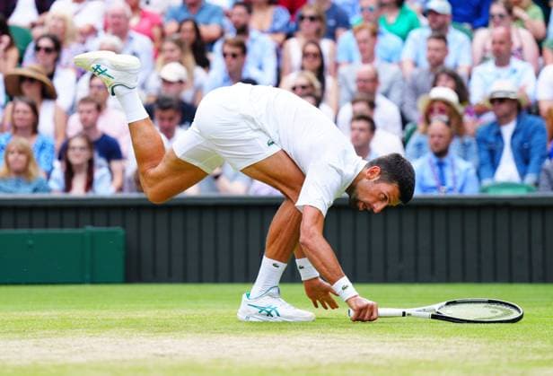Mandatory Credit: Photo by Javier Garcia Shutterstock (14003753hj) Novak Djokovic during his quarter final match Wimbledon Tennis Championships, Day 9, The All England Lawn Tennis and Croquet Club, London, UK - 11 Jul 2023 Wimbledon Tennis Championships, Day 9, The All England Lawn Tennis and Croquet Club, London, UK - 11 Jul 2023  Copyright: xJavierxGarcia Shutterstockx 14003753hj