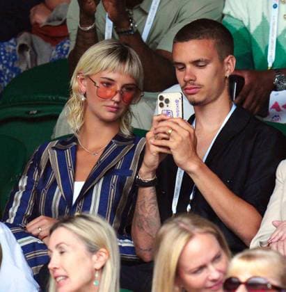 Mandatory Credit: Photo by Javier Garcia Shutterstock (14003753hz) Mia Regan and Romeo Beckham watching the action on Centre Court Wimbledon Tennis Championships, Day 9, The All England Lawn Tennis and Croquet Club, London, UK - 11 Jul 2023 Wimbledon Tennis Championships, Day 9, The All England Lawn Tennis and Croquet Club, London, UK - 11 Jul 2023  Copyright: xJavierxGarcia Shutterstockx 14003753hz