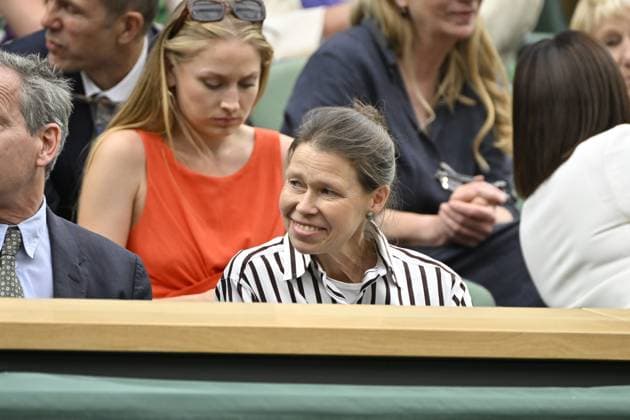Tennis : Wimbledon 2023 - Angleterre - Lady Sarah Chatto dans la Royal Box - Angleterre Tennis : Wimbledon 2023 - Angleterre- 11 07 23 ChrysleneCaillaud Panoramic  