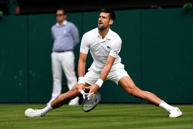 Mandatory Credit: Photo by Dave Shopland Shutterstock (14003757cu) Novak Djokovic during his quarter final match Wimbledon Tennis Championships, Day 9, The All England Lawn Tennis and Croquet Club, London, UK - 11 Jul 2023 Wimbledon Tennis Championships, Day 9, The All England Lawn Tennis and Croquet Club, London, UK - 11 Jul 2023  Copyright: xDavexShopland Shutterstockx 14003757cu