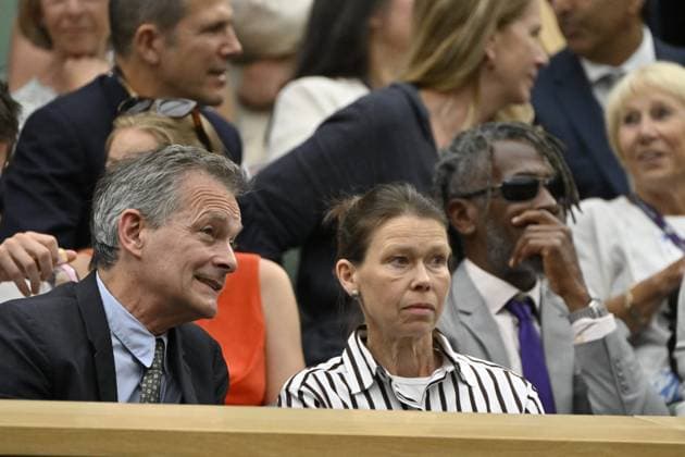 Tennis : Wimbledon 2023 - Angleterre - Lady Sarah Chatto dans la Royal Box - Angleterre Tennis : Wimbledon 2023 - Angleterre- 11 07 23 ChrysleneCaillaud Panoramic  