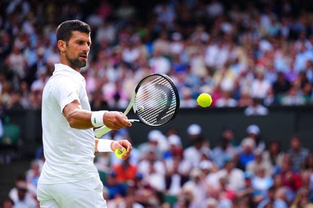 Mandatory Credit: Photo by Javier Garcia Shutterstock (14003753im) Novak Djokovic during his quarter final match Wimbledon Tennis Championships, Day 9, The All England Lawn Tennis and Croquet Club, London, UK - 11 Jul 2023 Wimbledon Tennis Championships, Day 9, The All England Lawn Tennis and Croquet Club, London, UK - 11 Jul 2023  Copyright: xJavierxGarcia Shutterstockx 14003753im