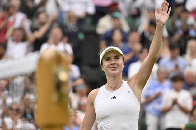 Tennis : Wimbledon 2023 - Angleterre - Elina Svitolina - Ukraine Tennis : Wimbledon 2023 - Angleterre- 11 07 23 ChrysleneCaillaud Panoramic  