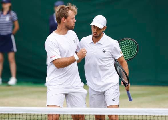 Kevin Krawietz, Tim Puetz cheer after victory, jubilation, joy, emotion, mens doubles Copyright: xJuergenxHasenkopfx