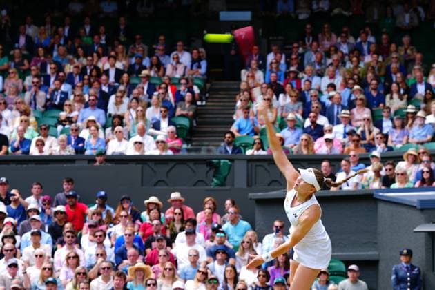 Mandatory Credit: Photo by Javier Garcia Shutterstock (14006839t) Elina Svitolina during her quarter final match Wimbledon Tennis Championships, Day 10, The All England Lawn Tennis and Croquet Club, London, UK - 12 Jul 2023 Wimbledon Tennis Championships, Day 10, The All England Lawn Tennis and Croquet Club, London, UK - 12 Jul 2023  Copyright: xJavierxGarcia Shutterstockx 14006839t