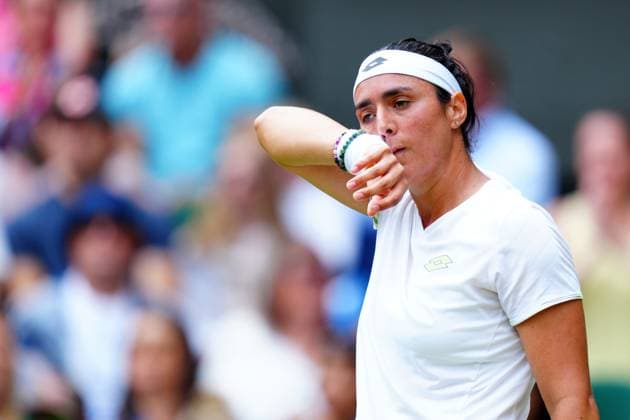 Mandatory Credit: Photo by Javier Garcia Shutterstock (14006839bf) Ons Jabeur during her quarter final match Wimbledon Tennis Championships, Day 10, The All England Lawn Tennis and Croquet Club, London, UK - 12 Jul 2023 Wimbledon Tennis Championships, Day 10, The All England Lawn Tennis and Croquet Club, London, UK - 12 Jul 2023  Copyright: xJavierxGarcia Shutterstockx 14006839bf
