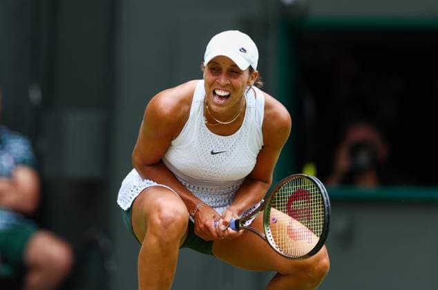 Mandatory Credit: Photo by Simon Dael Shutterstock (14006840z) Madison Keys Wimbledon Tennis Championships, Day 10, The All England Lawn Tennis and Croquet Club, London, UK - 12 Jul 2023 Wimbledon Tennis Championships, Day 10, The All England Lawn Tennis and Croquet Club, London, UK - 12 Jul 2023  Copyright: xSimonxDael Shutterstockx 14006840z