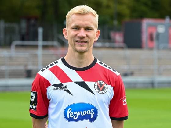 Bryan Henning Viktoria Koeln, 19 Viktoria Koeln, Football, 3 Liga, Portraettermin 2023 24, 12 07 2023 DFB DFL Regulations prohibit any use of Photographs as image sequences and or quasi video X, Viktoria Koeln, Football, 3 Liga, Portraettermin 2023 2024, 12 07 2023 Cologne Copyright: xEibner-Pressefoto ThomasxHaeslerx EP_EER