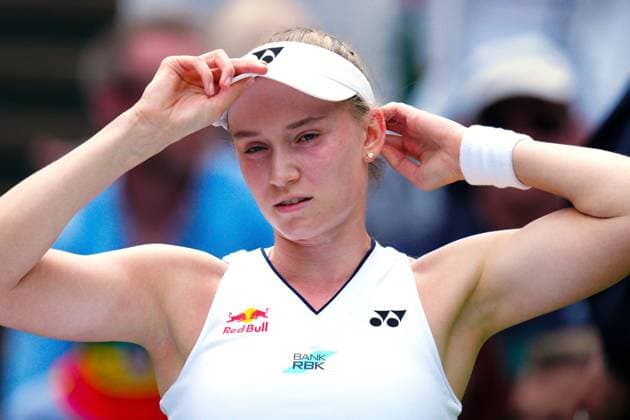 Mandatory Credit: Photo by Javier Garcia Shutterstock (14006839cm) Elena Rybakina during her quarter final match Wimbledon Tennis Championships, Day 10, The All England Lawn Tennis and Croquet Club, London, UK - 12 Jul 2023 Wimbledon Tennis Championships, Day 10, The All England Lawn Tennis and Croquet Club, London, UK - 12 Jul 2023  Copyright: xJavierxGarcia Shutterstockx 14006839cm