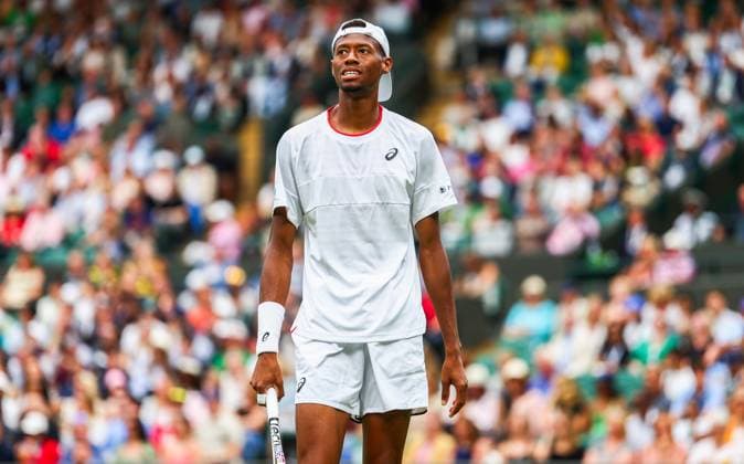 Mandatory Credit: Photo by Simon Dael Shutterstock (14006840br) Christopher Eubanks Wimbledon Tennis Championships, Day 10, The All England Lawn Tennis and Croquet Club, London, UK - 12 Jul 2023 Wimbledon Tennis Championships, Day 10, The All England Lawn Tennis and Croquet Club, London, UK - 12 Jul 2023  Copyright: xSimonxDael Shutterstockx 14006840br