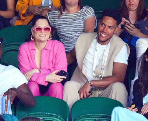 Mandatory Credit: Photo by Javier Garcia Shutterstock (14006839gd) Jessie J and Chanan Safir Colman watching the action on Centre Court Wimbledon Tennis Championships, Day 10, The All England Lawn Tennis and Croquet Club, London, UK - 12 Jul 2023 Wimbledon Tennis Championships, Day 10, The All England Lawn Tennis and Croquet Club, London, UK - 12 Jul 2023  Copyright: xJavierxGarcia Shutterstockx 14006839gd