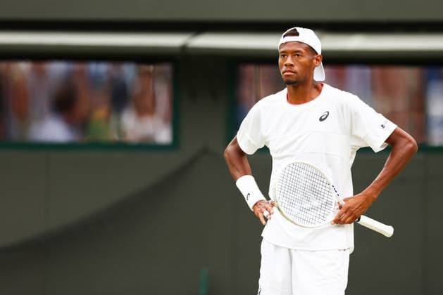 Mandatory Credit: Photo by Simon Dael Shutterstock (14006840cu) Christopher Eubanks Wimbledon Tennis Championships, Day 10, The All England Lawn Tennis and Croquet Club, London, UK - 12 Jul 2023 Wimbledon Tennis Championships, Day 10, The All England Lawn Tennis and Croquet Club, London, UK - 12 Jul 2023  Copyright: xSimonxDael Shutterstockx 14006840cu