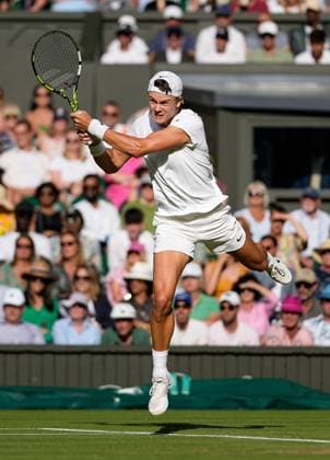 Mandatory Credit: Photo by Dave Shopland Shutterstock (14006841en) Holger Rune during his quarter final match Wimbledon Tennis Championships, Day 10, The All England Lawn Tennis and Croquet Club, London, UK - 12 Jul 2023 Wimbledon Tennis Championships, Day 10, The All England Lawn Tennis and Croquet Club, London, UK - 12 Jul 2023  Copyright: xDavexShopland Shutterstockx 14006841en