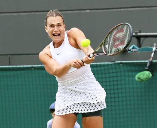 TENNIS - Wimbledon 2023 LONDON,ENGLAND,12.JUL.23 - TENNIS - WTA, Tennis Damen World Tour, Wimbledon, Grand Slam. Image shows Aryna Sabalenka (BLR).  GEPAxpictures xAlanxGrieves