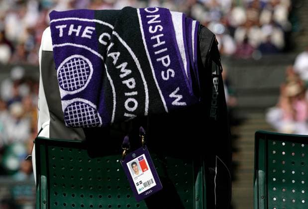 Mandatory Credit: Photo by Dave Shopland Shutterstock (14006841es) The pass of Carlos Alcaraz during his quarter final match Wimbledon Tennis Championships, Day 10, The All England Lawn Tennis and Croquet Club, London, UK - 12 Jul 2023 Wimbledon Tennis Championships, Day 10, The All England Lawn Tennis and Croquet Club, London, UK - 12 Jul 2023  Copyright: xDavexShopland Shutterstockx 14006841es