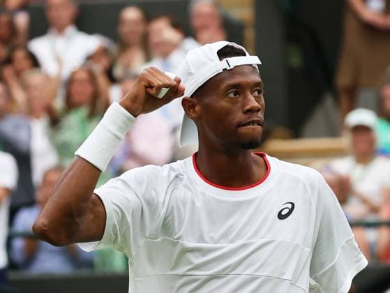 TENNIS - Wimbledon 2023 LONDON,ENGLAND,12.JUL.23 - TENNIS - ATP, Tennis Herren World Tour, Wimbledon, Grand Slam. Image shows Christopher Eubanks (USA).  GEPAxpictures xAlanxGrieves