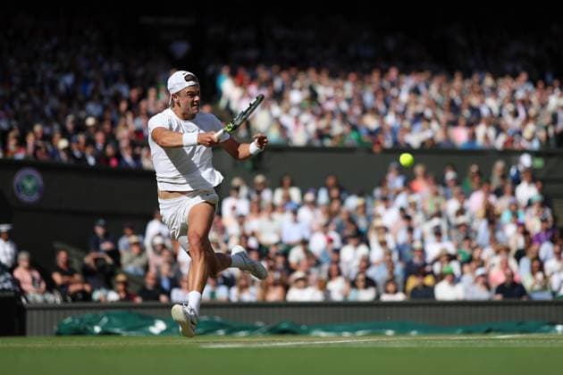 Holger Rune TENNIS : Wimbledon 2023 - 12 07 2023 AntoineCouvercelle Panoramic  