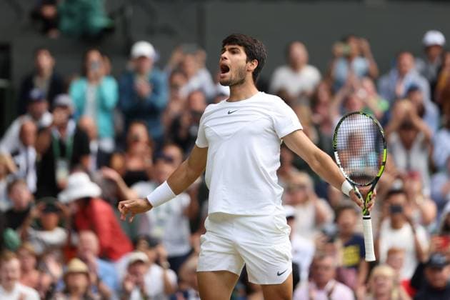 Carlos Alcaraz TENNIS : Wimbledon 2023 - 12 07 2023 AntoineCouvercelle Panoramic  