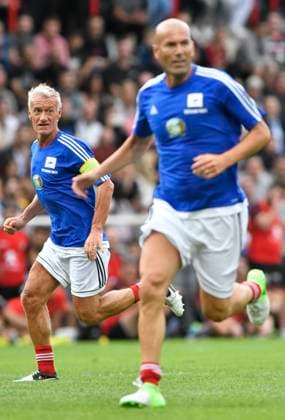 France 98 V Stade Toulousain match Didier Deschamps and Zinedine Zidane during the France 98 V Stade Toulousain match at the Ernest Wallon stadium in Toulouse, France, on July 10, 2017. Photo by Pascal Rondeau ABACAPRESS.COM Toulouse Turkey  Copyright: xRondeauxPascal ABACAx 599637_071 RondeauxPascal ABACAx 599637_071