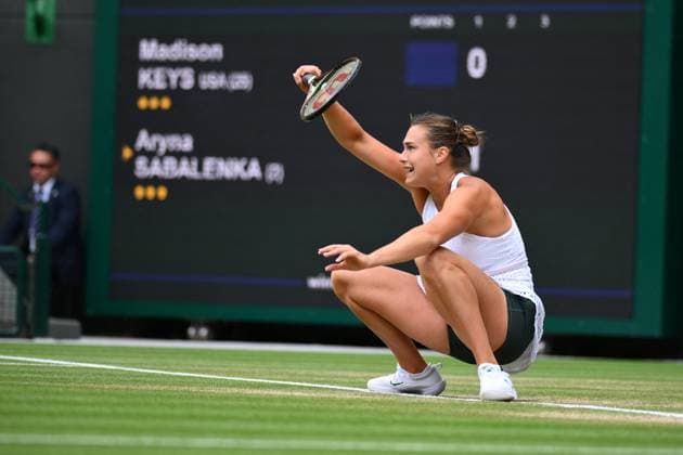 Wimbledon Championships Day 10 Aryna Sabalenka (RUS) during his quarter final round match at the 2023 Wimbledon Championships at the AELTC in London, UK on July 12, 2023. Photo by Corinne Dubreuil ABACAPRESS.COM London United Kingdom  Copyright: xDubreuilxCorinne ABACAx 860497_019 DubreuilxCorinne ABACAx 860497_019